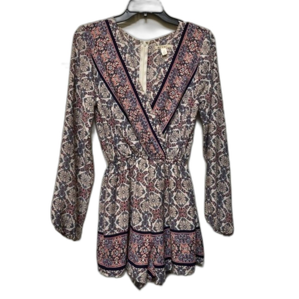 Miami Long Sleeve Floral Print With Zipper Shorts Romper Jumpsuit Women M China